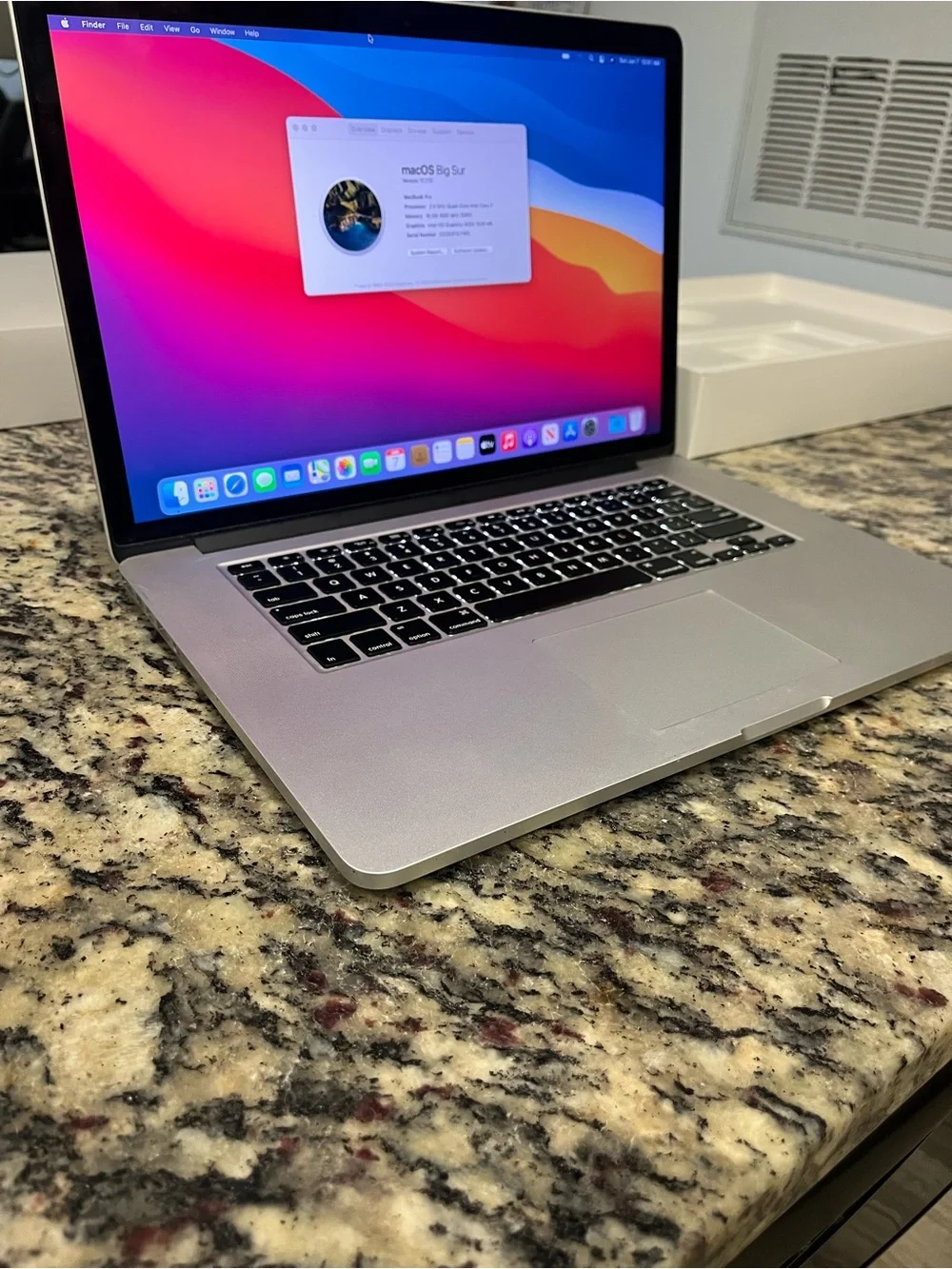 Apple Silver MacBook Pro Core i7 16Gb Ram Excellent Laptop